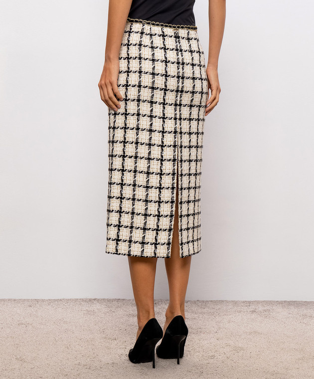 Twinset Твидовая юбка в клетку 262TP2754 изображение 4