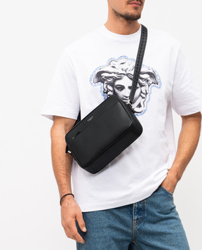 Serapian Синя шкіряна сумка  East West SRCMOMML735925A021