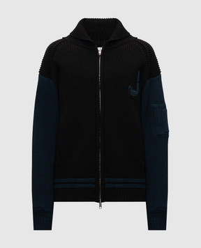 Juun.j Чорний кардиган з вовною JC6251P415