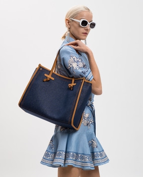 Gianni Chiarini Синя сумка-тоут MARCELLA BS12420COMMBLRBL