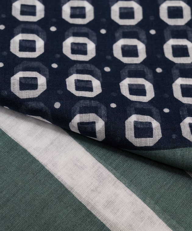 Florentino Синий шарф в принт 126136610050 изображение 3