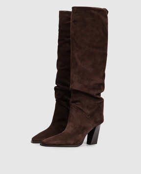 Jimmy Choo Коричневые замшевые сапоги Hart HARTKB85SVV