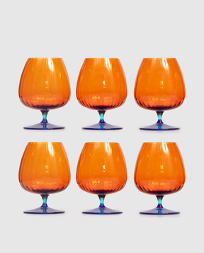 Vema Набір помаранчевих келихів для коньяку Joy 6 шт JOYCOGNAC