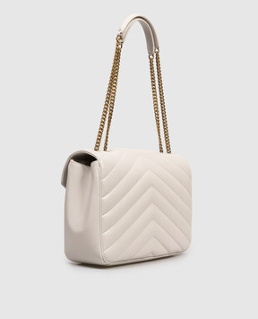 Saint Laurent Шкіряна сумка LOULOU кольору айворі 803541AAEAX