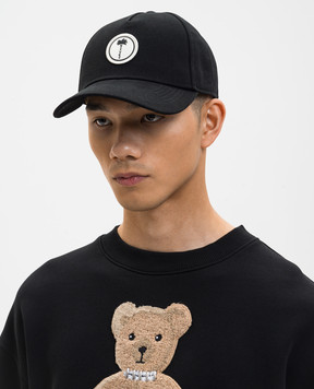 Palm Angels Черная кепка с нашивкой PMLB104S26FAB00G