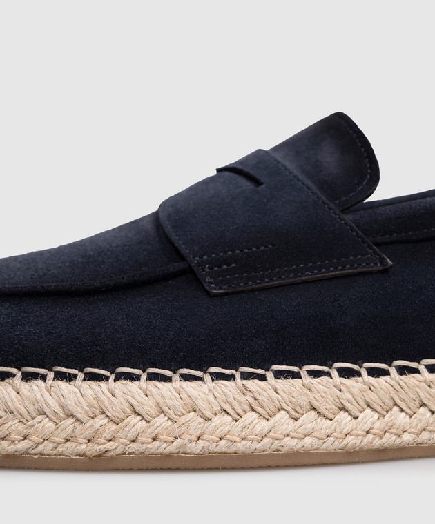 Santoni Сині замшеві еспадрильї MBCD22193PBTTSE2 зображення 5