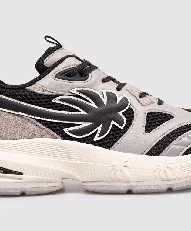 Palm Angels Сірі комбіновані кросівки Runner PMIA10TS26LEA001 зображення 5