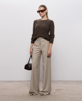 Max Mara Коричневый свитер VOLIERA из шерсти SMMVOLIERA