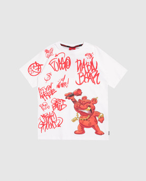 Sprayground Дитяча біла футболка Vavdal Diablo Bear SPY1399