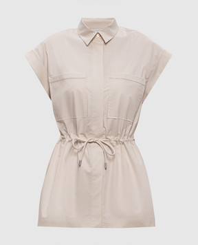 Peserico Бежевая рубашка с цепочкой мониль A0681901979