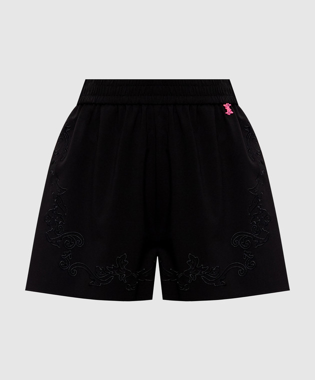 Twinset Черные шорты с вышивкой 262AQ2012