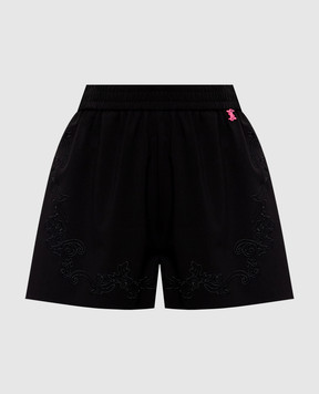 Twinset Черные шорты с вышивкой 262AQ2012