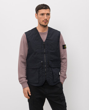 Stone Island Синій жилет Metal Lamina Poly L1S15G100005S0354