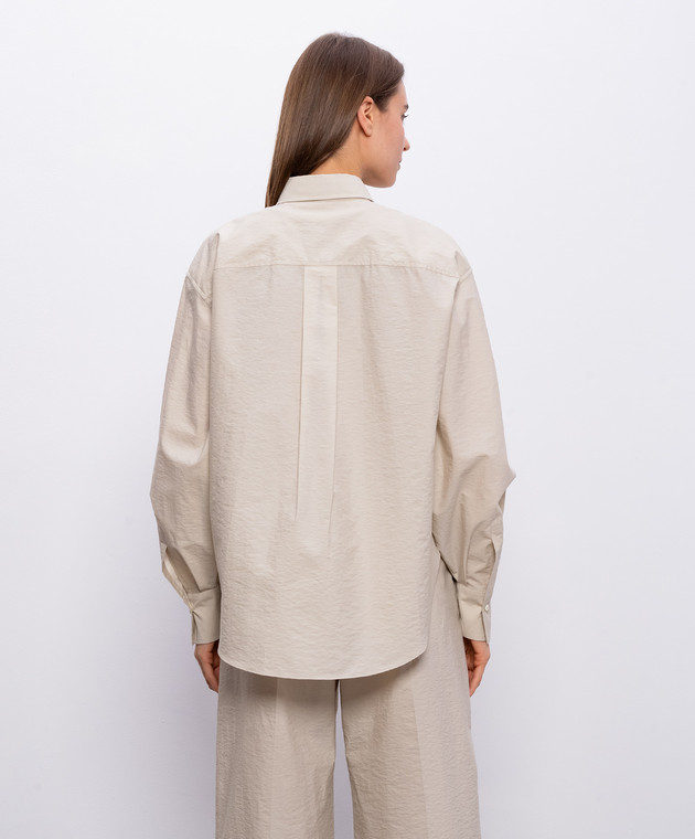 Brunello Cucinelli Бежева сорочка з паєтками M0F79RJ926 зображення 4
