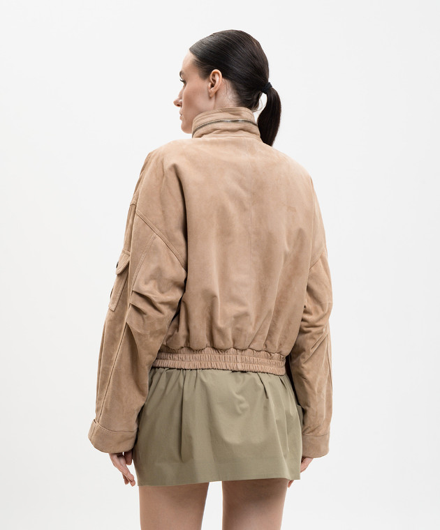 Balmain Бежевая замшевая куртка GF0TFA85LB12 изображение 4