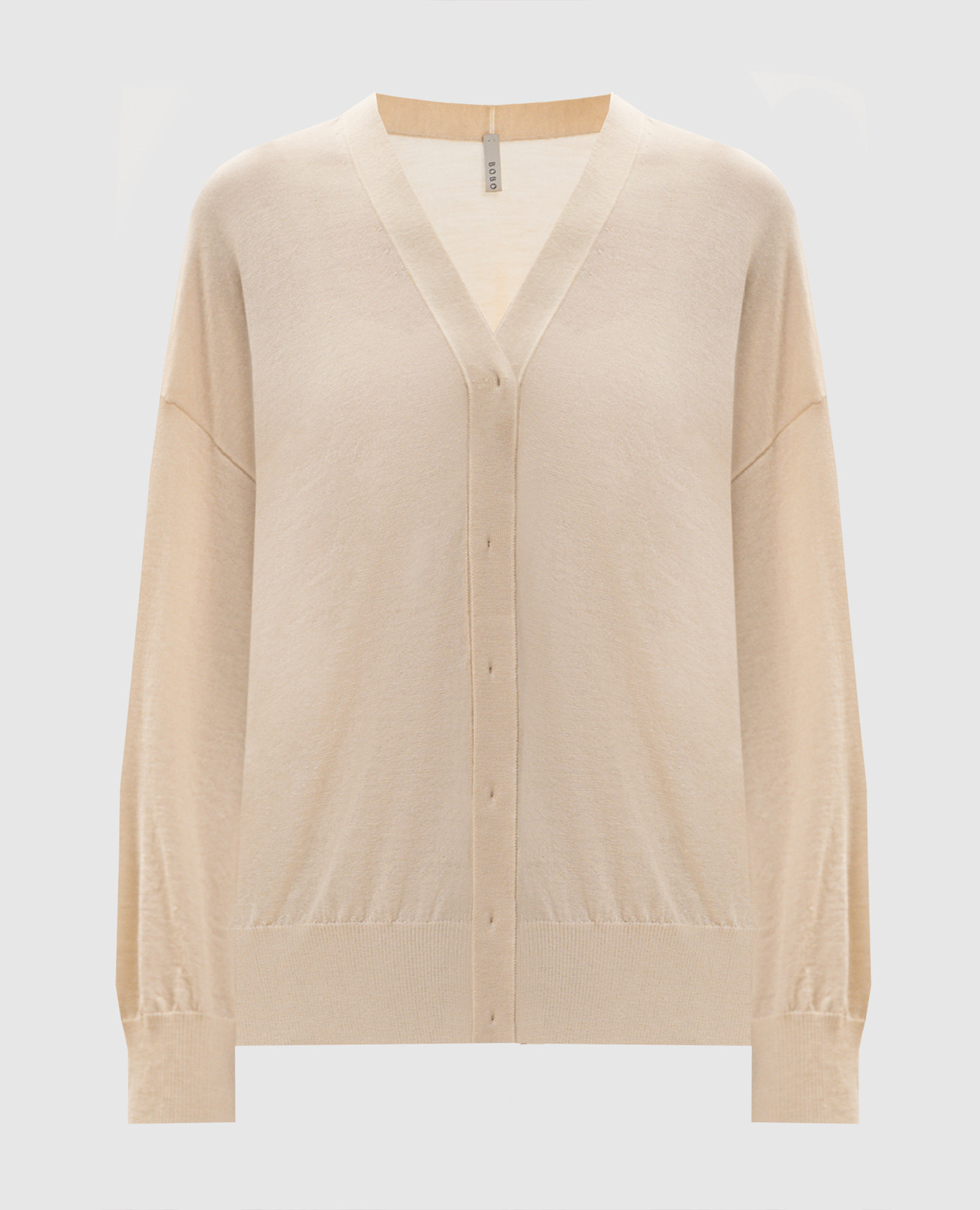 

Бежевый кардиган из кашемира и шелка, Кардиганы