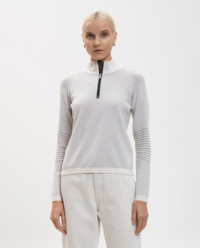 MooRER Сірий джемпер з вовни STRIA-ET STRIAET