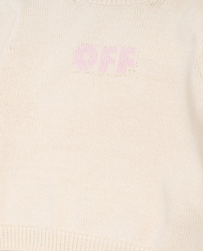 Off-White Дитячий бежевий костюм з джемпера та штанів 44G2X004S26K001