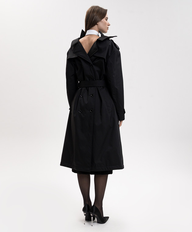 Dolce&Gabbana Черный тренч F0X2ATGDEBL изображение 4