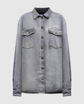 Off-White Серая рубашка Ink Arrow 2YQ004F25DEN002