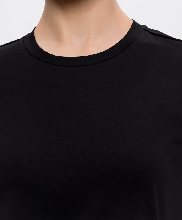 Intoca Черная футболка из хлопка DIOSBASICPOUD442 изображение 4