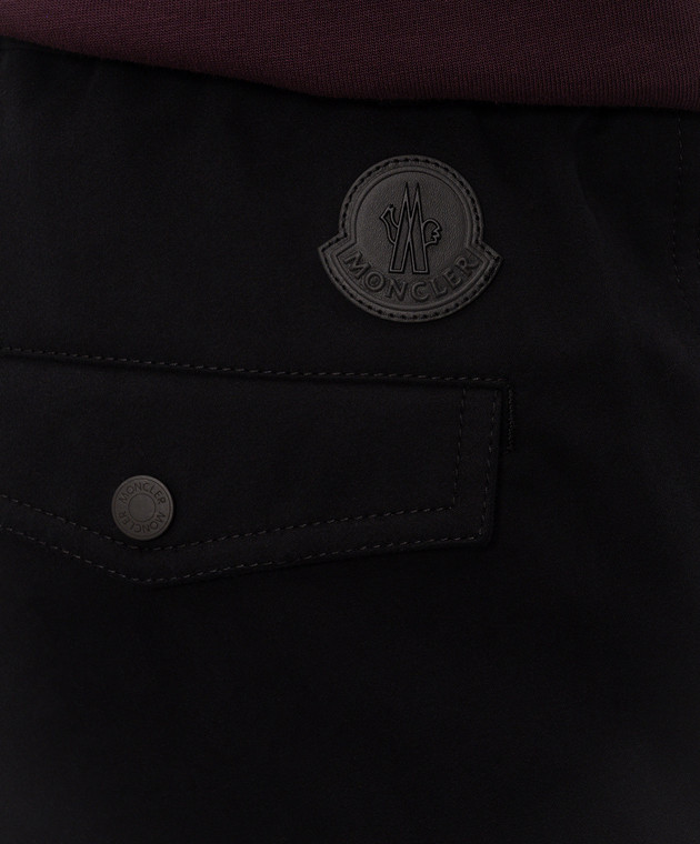 Moncler Черные брюки с нашивкой логотипа L20912A00014599P6 изображение 5