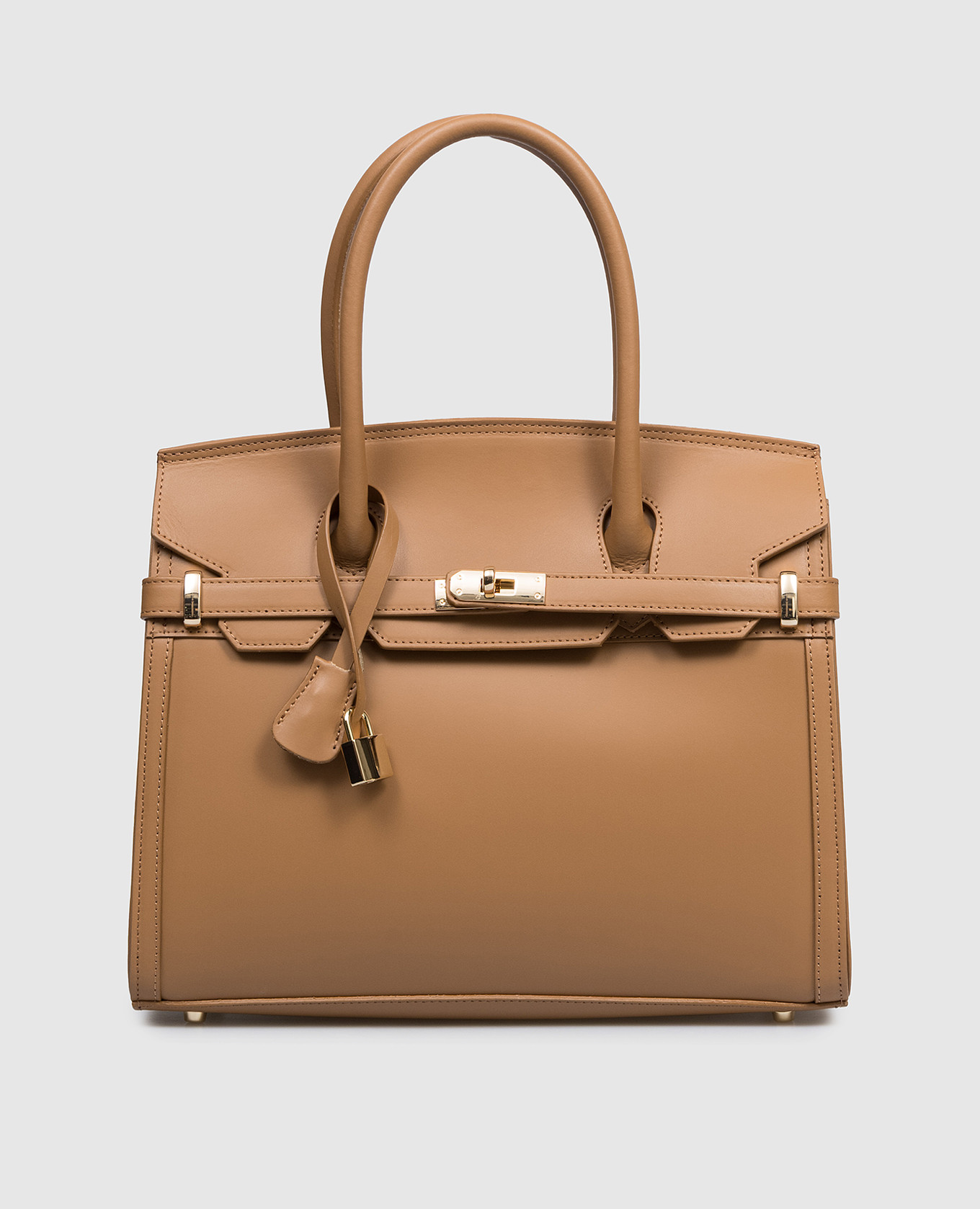 Коричневая кожаная сумка-сетчел