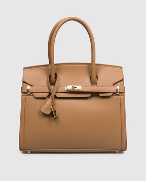 Gianni Notaro Коричнева шкіряна сумка-сетчел 253RUGAORO