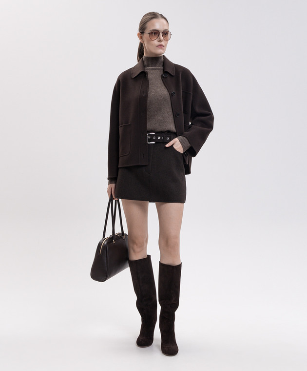 Max Mara Коричневий светр NOCINO з вовни яка SMMNOCINO зображення 2