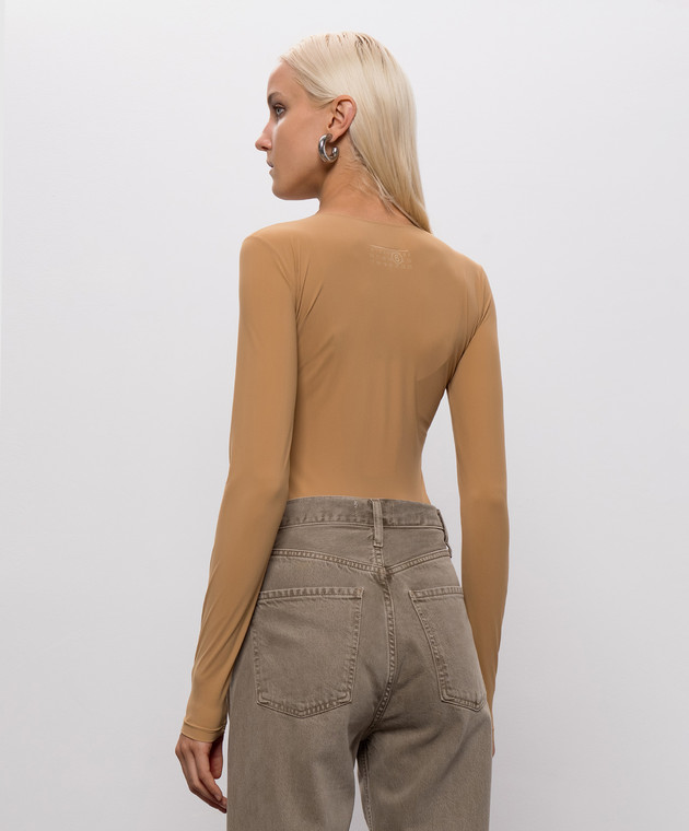 Maison Margiela MM6 Коричневый боди S62NA0085S20518 изображение 4