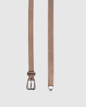 Brunello Cucinelli Коричневый замшевый пояс M0DELC149P