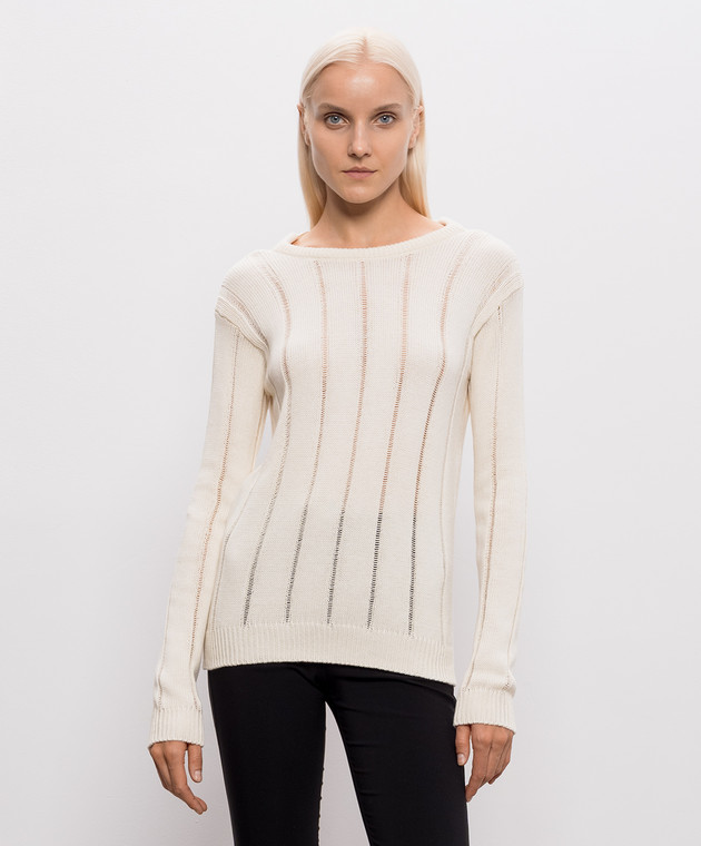 Ann Demeulemeester Джемпер Nese кольору айворі з кашеміром B0014316KN085 зображення 3