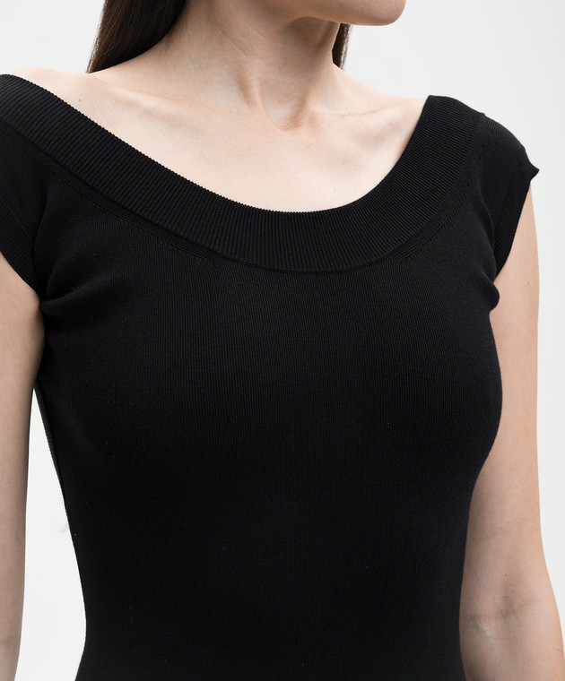 Versace Черное платье с открытой спиной 10243991A17409 изображение 4