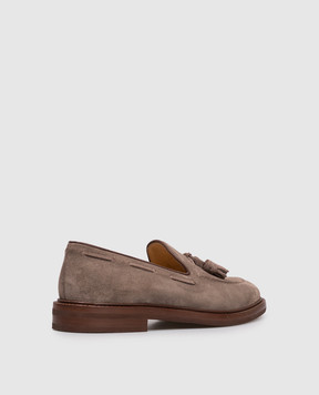 Brunello Cucinelli Коричневі замшеві лофери MZUPEAK791