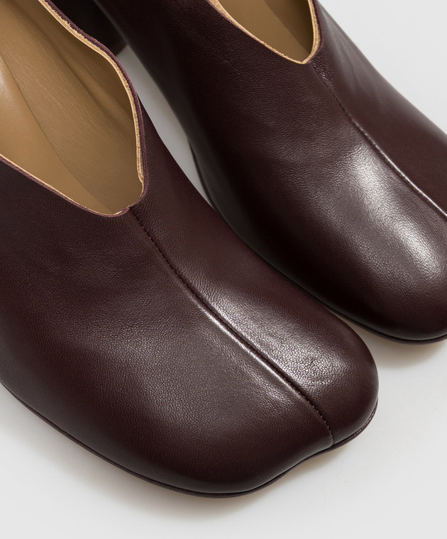 Maison Margiela MM6 Бордовые кожаные туфли S59WL0107P7557 изображение 5