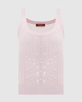 Max Mara Розовый топ COSETTA из шелка и шерсти MSTCOSETTA