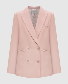 Peserico Рожевий двобортний жилет з льону з ланцюжком моніль A0119902606