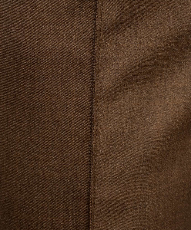 Gabriela Hearst Коричневые брюки Cecilia из шерсти и шелка 4262036W180 изображение 5