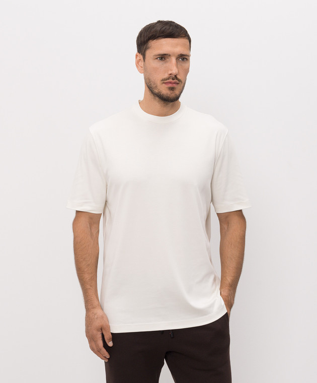 Canali Футболка цвета айвори MJ02451T0965 изображение 3