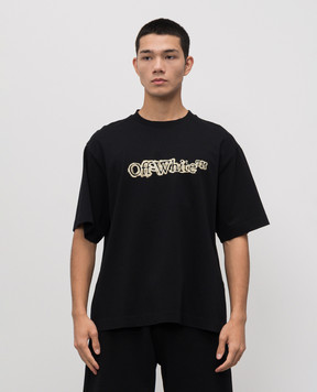 Off-White Чорна футболка Cloudy Arrow 44MAA120F5J00G