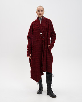 Marc Le Bihan Бордове пальто з вовни 2735