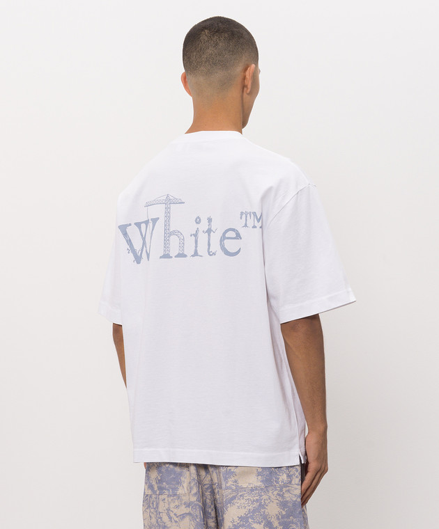 Off-White Белая футболка Shared с принтом 44MAA120F26J00N изображение 4