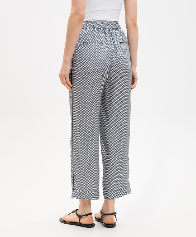 Peserico Белые брюки в принт эмблемы M0430108186 изображение 4