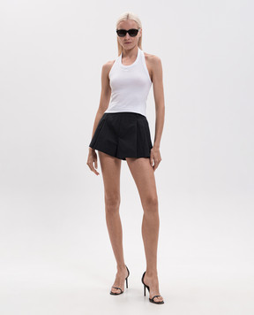 Vetements Білий топ в рубчик WH27TT164W