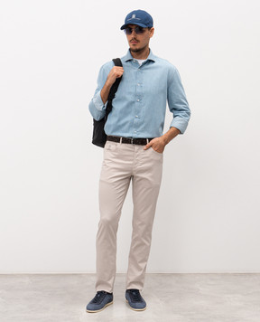 Brunello Cucinelli Бежеві штани з логотипом M289LI1780