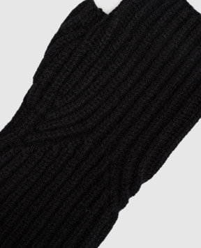 Allude Чорні мітенки з кашеміру 26511227