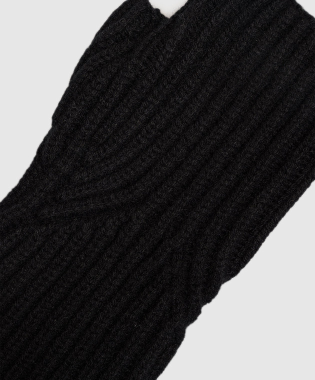 Allude Чорні мітенки з кашеміру 26511227 зображення 3