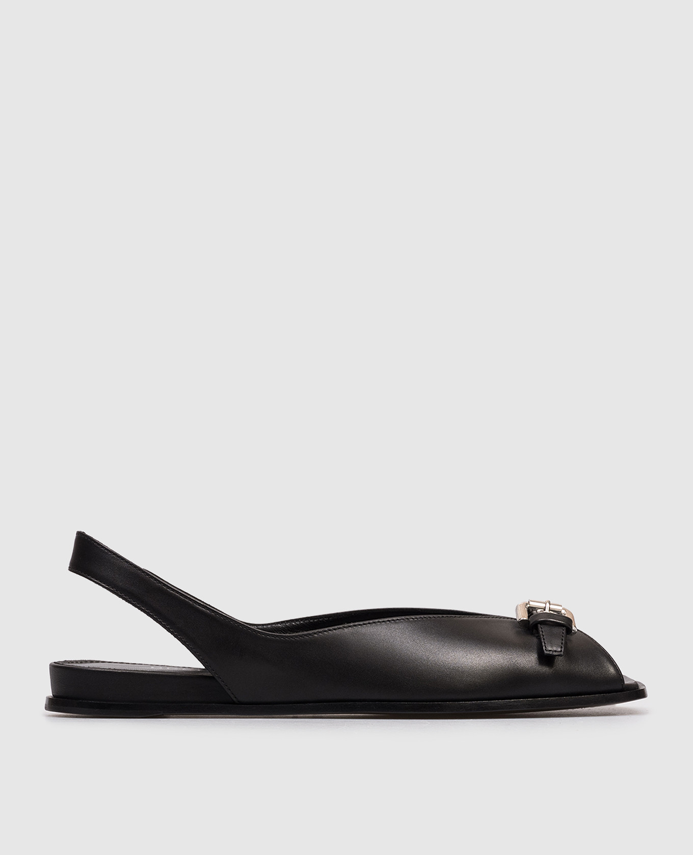 

Черные кожаные босоножки, Черный, Босоножки