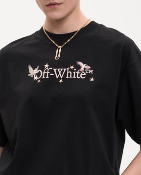 Off-White Золотая цепочка с подвеской Paperclip OWOB145S26MET001