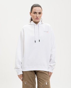 Off-White Біле худі з принтом логотипа 2BB035S26FLE004